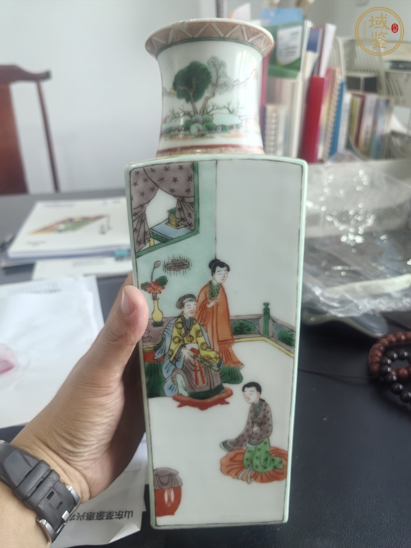 古玩陶瓷五彩棒槌瓶真品鑒賞圖