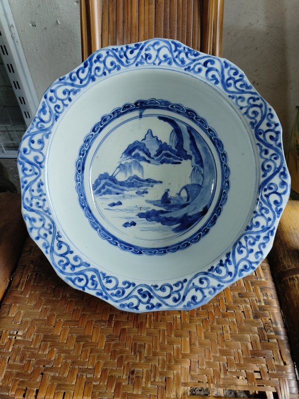 古玩陶瓷青花盆拍賣，當前價格20000元