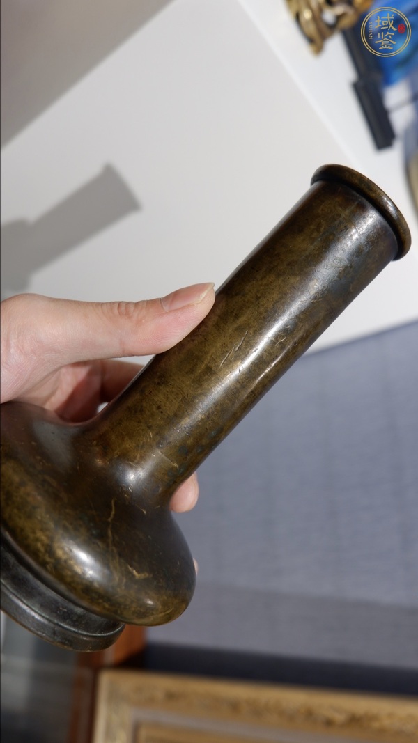 古玩銅器銅香瓶真品鑒賞圖