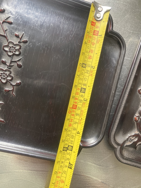 古玩雜項紅木茶盤拍賣,當前價格400元