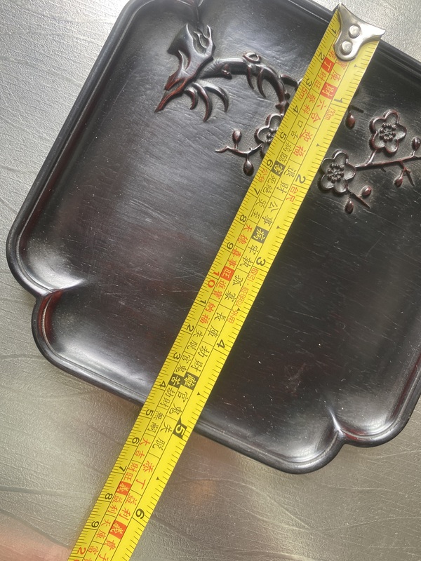 古玩雜項紅木茶盤拍賣,當前價格400元