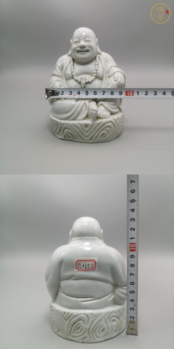 古玩陶瓷白釉彌勒佛真品鑒賞圖