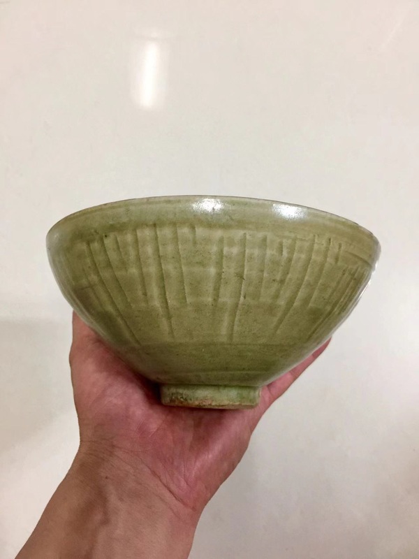 古玩陶瓷珠光青瓷刻花斗笠碗拍賣,當前價格2888元