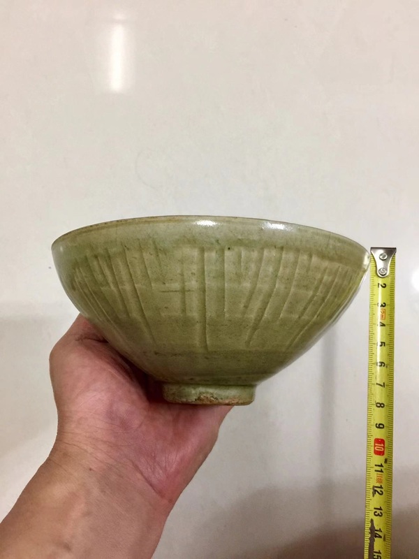 古玩陶瓷珠光青瓷刻花斗笠碗拍賣,當前價格2888元