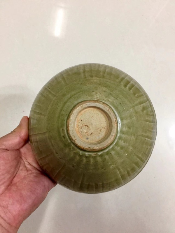 古玩陶瓷珠光青瓷刻花斗笠碗拍賣,當前價格2888元