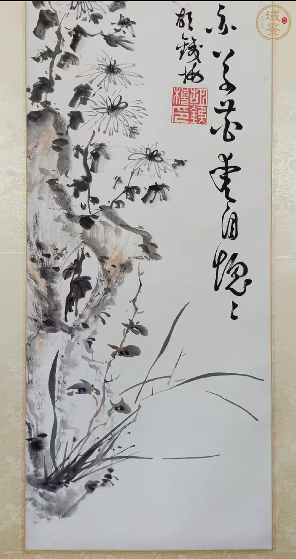 古玩字畫胡鐵梅花卉真品鑒賞圖