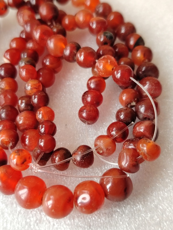 古玩玉器天然紅瑪瑙珠鏈拍賣(mài),當(dāng)前價(jià)格680元