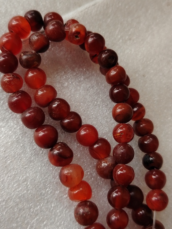 古玩玉器天然紅瑪瑙珠鏈拍賣(mài),當(dāng)前價(jià)格680元