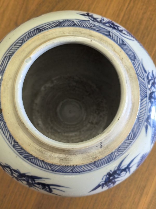 古玩陶瓷清雍正 青花歲寒三友罐拍賣,當前價格28888元