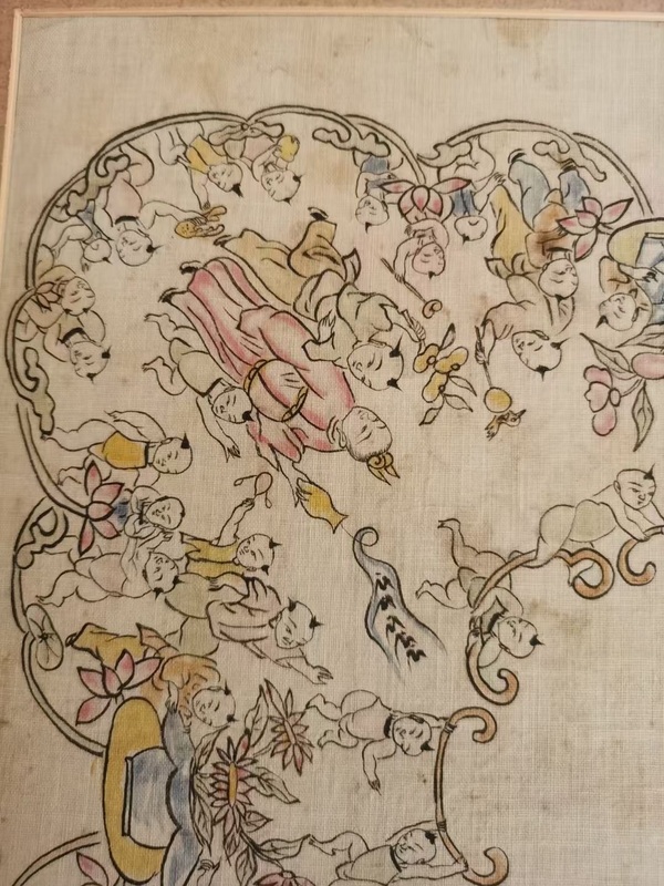 古玩字畫民國百子圖拍賣,當前價格6666元