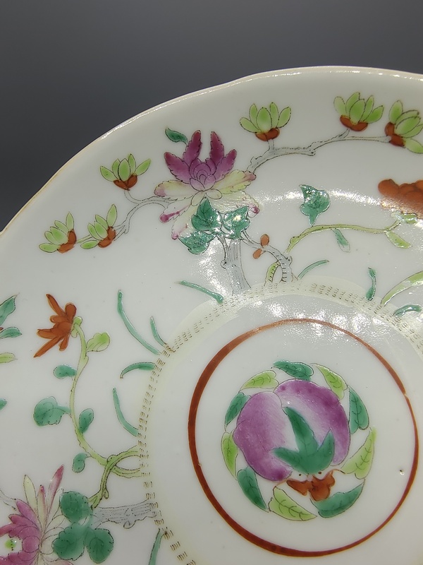 古玩陶瓷清同治本朝?細(xì)路粉彩四季花卉紋花口盤拍賣,當(dāng)前價(jià)格2500元