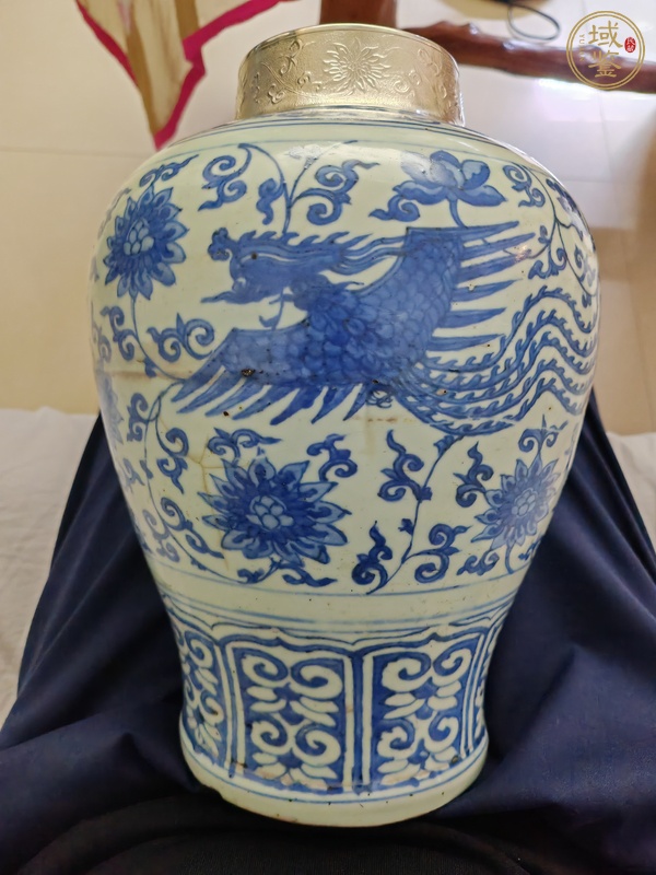 古玩陶瓷鳳紋青花瓶真品鑒賞圖