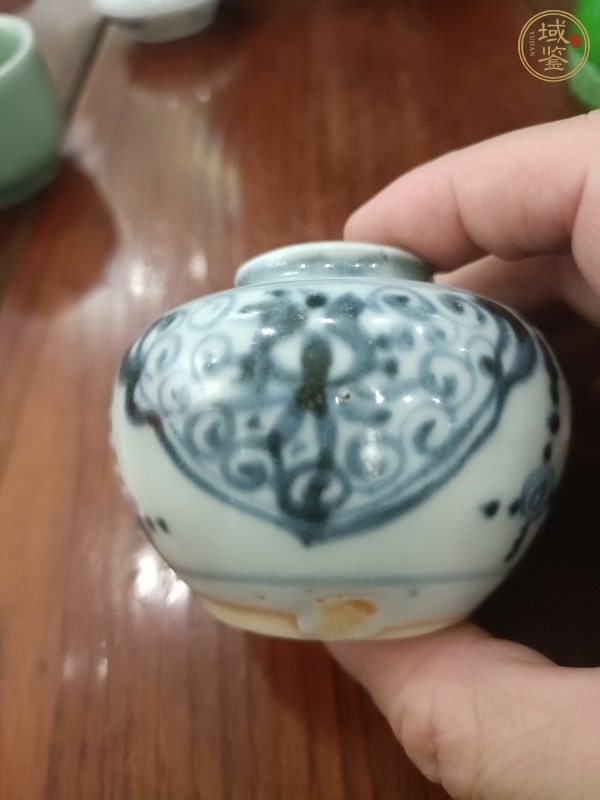 古玩陶瓷青花水盂真品鑒賞圖