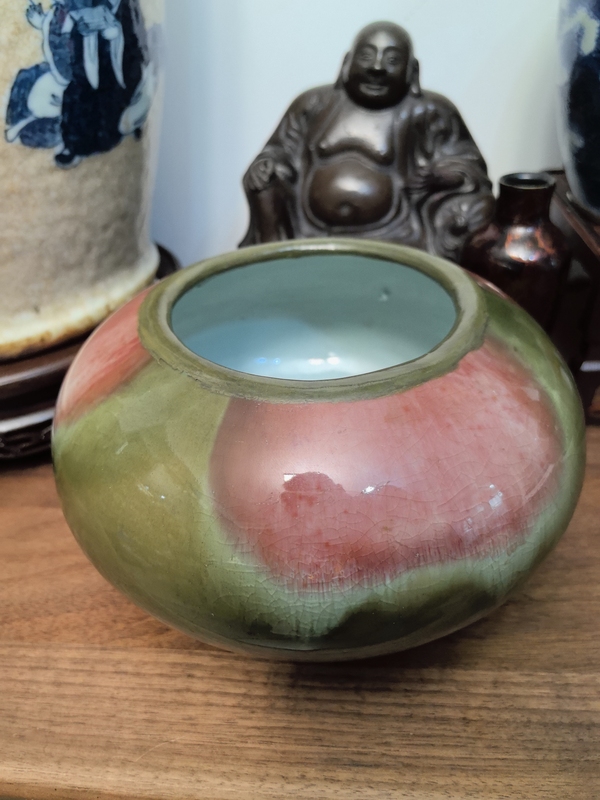 古玩陶瓷清早期三陽開泰荸薺瓶改件拍賣,當前價格5700元