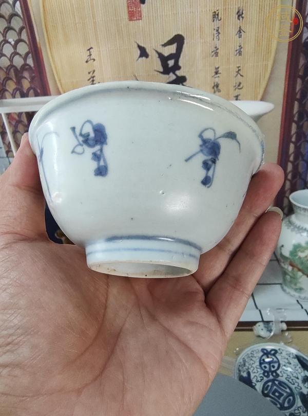 古玩陶瓷晚明青花嬰戲碗真品鑒賞圖