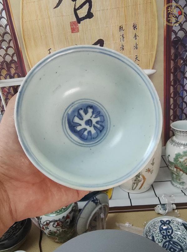 古玩陶瓷晚明青花嬰戲碗真品鑒賞圖