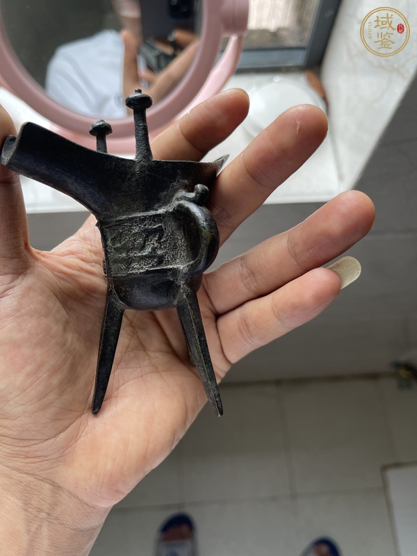古玩銅器爵杯真品鑒賞圖
