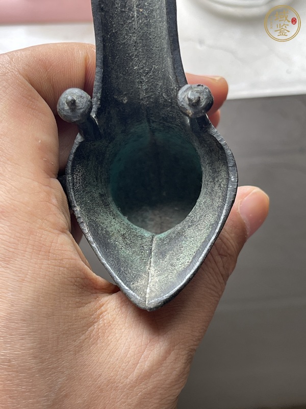 古玩銅器爵杯真品鑒賞圖