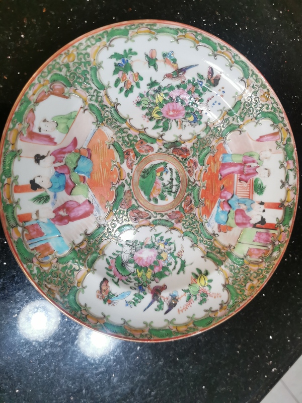 古玩陶瓷清中晚期·廣彩人物故事紋折腰盤25CM拍賣,當(dāng)前價(jià)格588元