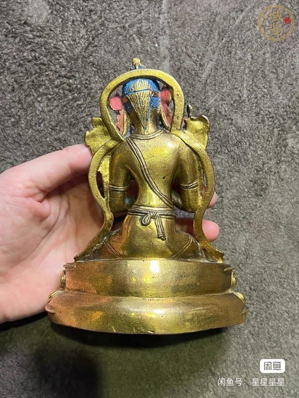 古玩銅器文殊菩薩真品鑒賞圖