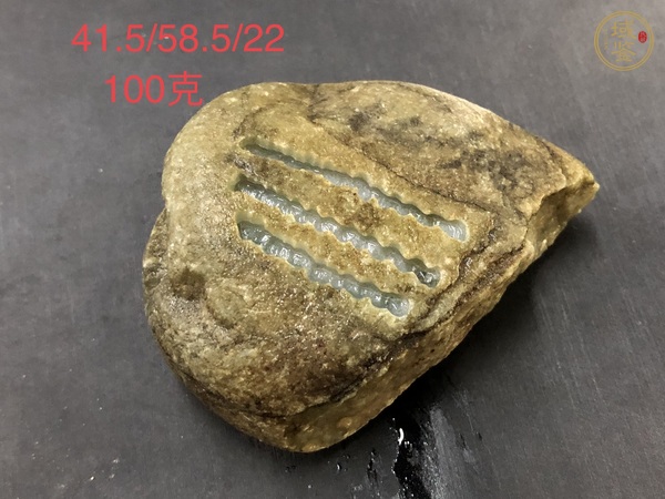 古玩玉器天然緬甸翡翠原石料真品鑒賞圖