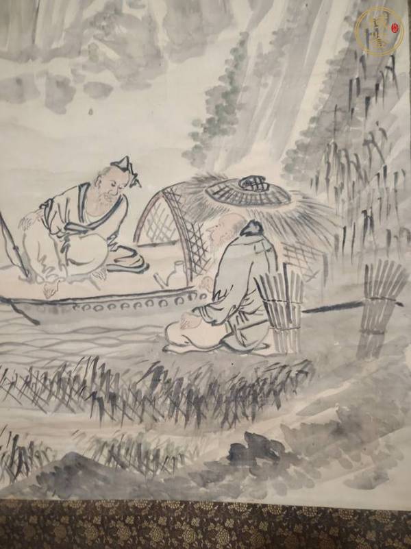 古玩字畫漁樵圖真品鑒賞圖