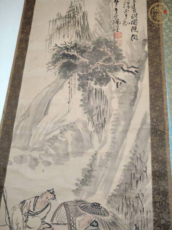 古玩字畫漁樵圖真品鑒賞圖