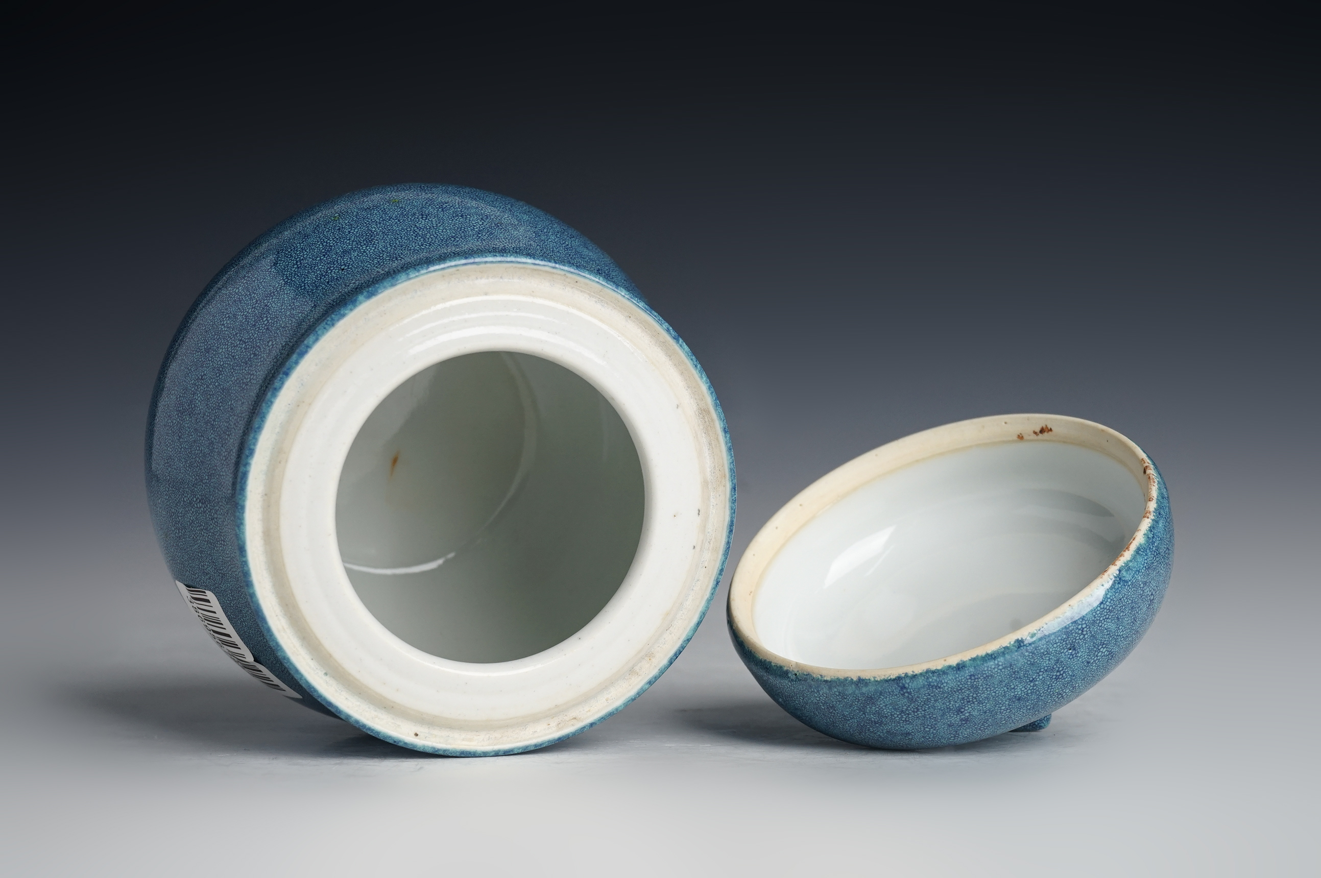 An exceptionally fine and rare pair of robin's-egg glazed