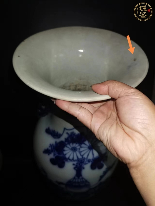 古玩陶瓷博古圖青花瓶真品鑒賞圖