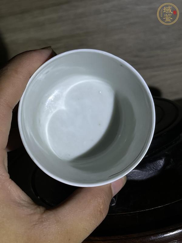 古玩陶瓷青花漁樵耕讀圖茶杯真品鑒賞圖