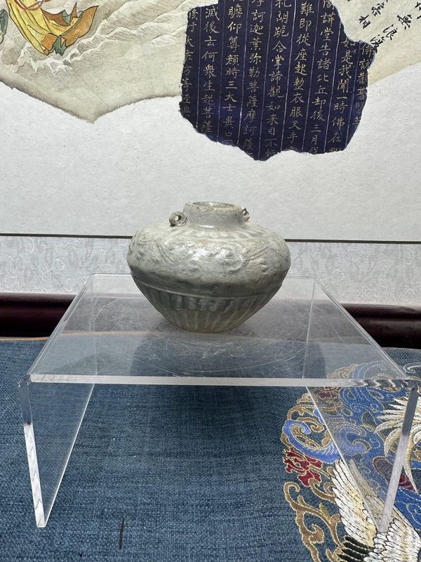 古玩陶瓷元代精品暗刻雙系水盂拍賣,當前價格1288元