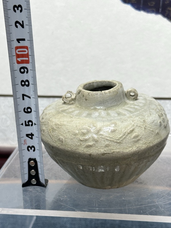 古玩陶瓷元代精品暗刻雙系水盂拍賣,當前價格1288元