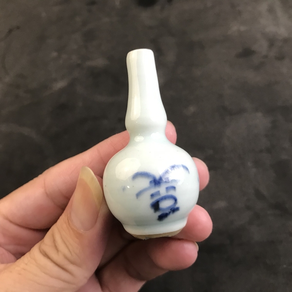 古玩陶瓷一口價康熙花卉紋青花葫蘆瓶拍賣,當前價格666元