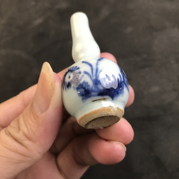 古玩陶瓷一口價康熙花卉紋青花葫蘆瓶拍賣,當前價格666元