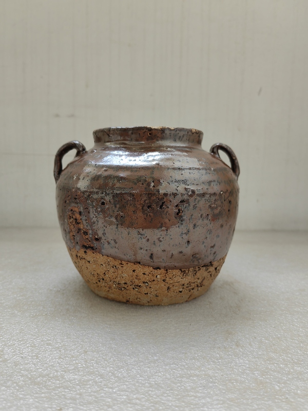 古玩陶瓷磁州窯紫金釉雙系罐拍賣,當(dāng)前價(jià)格198元