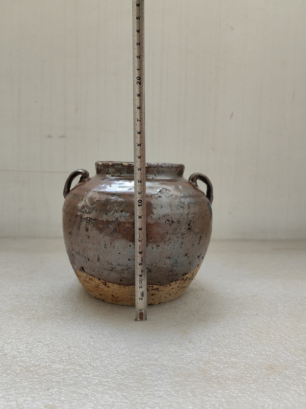古玩陶瓷磁州窯紫金釉雙系罐拍賣,當(dāng)前價(jià)格198元