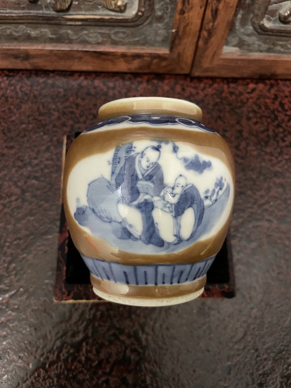 古玩陶瓷醬地開創青花罐拍賣,當前價格6888元