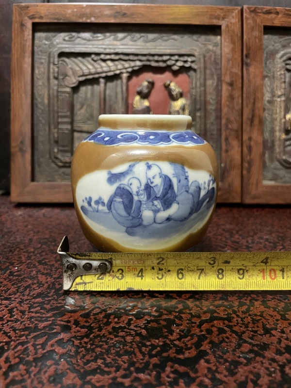 古玩陶瓷醬地開創青花罐拍賣,當前價格6888元