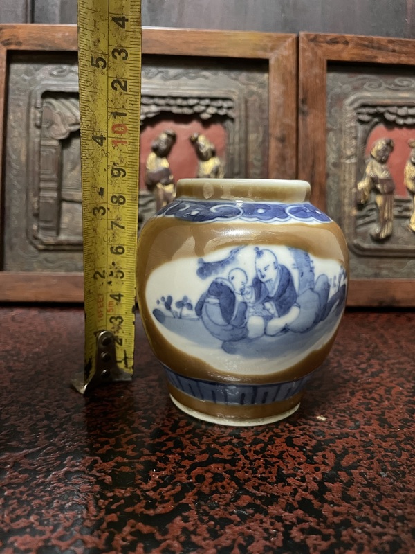 古玩陶瓷醬地開創青花罐拍賣,當前價格6888元