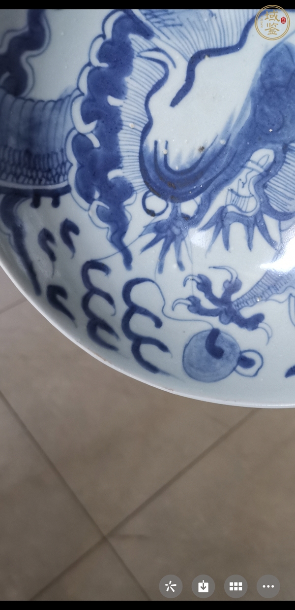 古玩陶瓷青花龍紋碗真品鑒賞圖