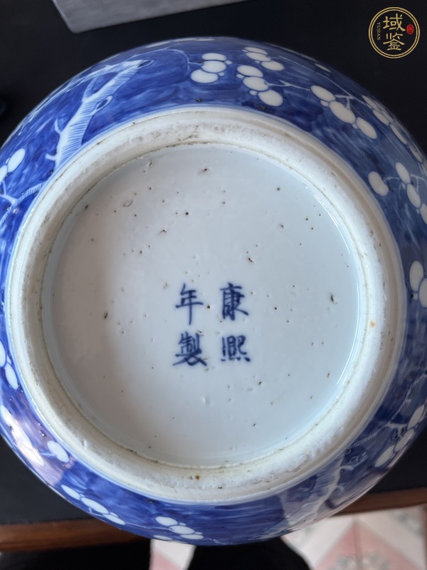 古玩陶瓷康熙年制款青花缸真品鑒賞圖