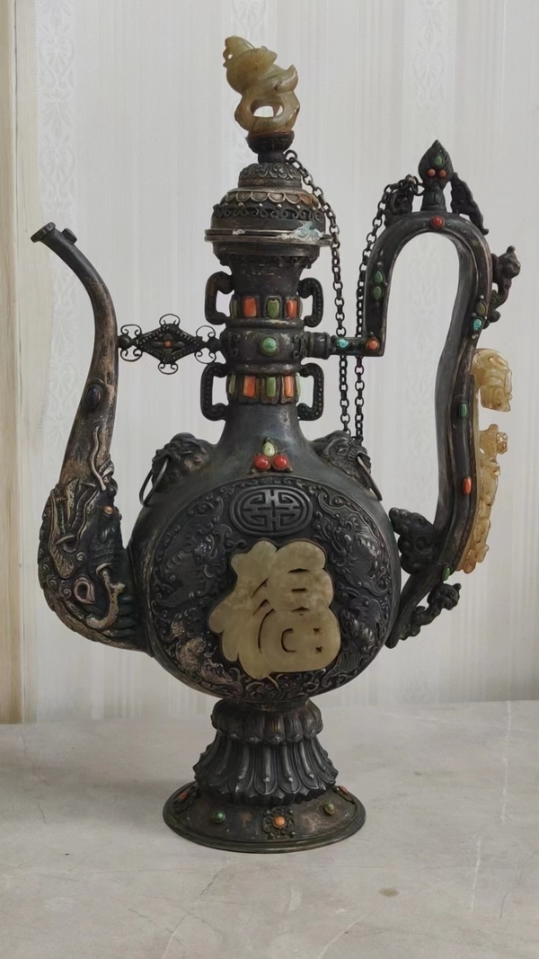 古玩玉器清·宮廷執(zhí)壺拍賣(mài)，當(dāng)前價(jià)格68000元