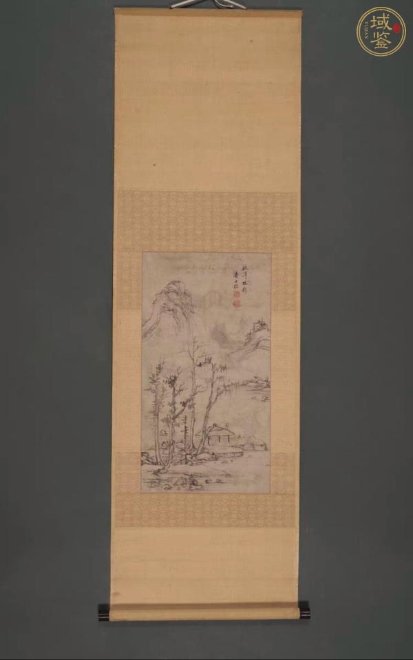 古玩字畫舊仿查士標(biāo)山水真品鑒賞圖