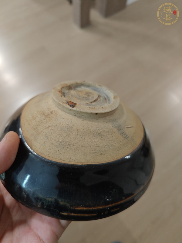 古玩陶瓷耀州窯黑釉大碗真品鑒賞圖