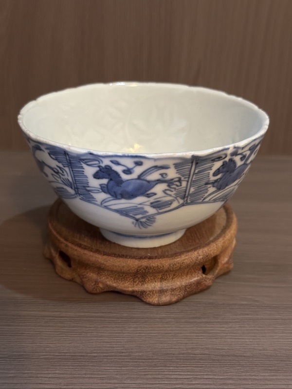 古玩陶瓷馬紋青花碗拍賣，當(dāng)前價格6600元