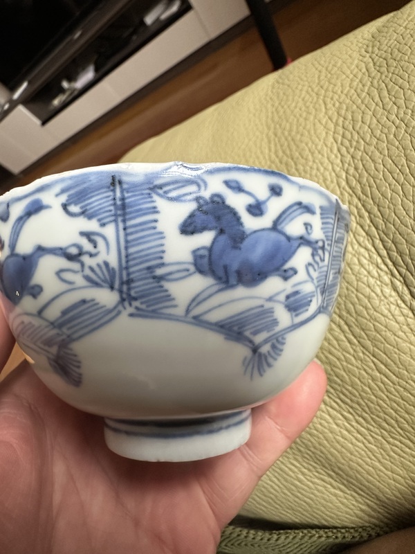 古玩陶瓷馬紋青花碗拍賣，當(dāng)前價格6600元