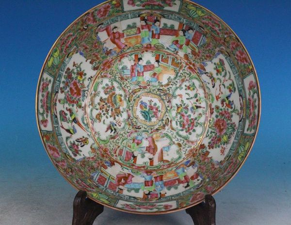 古玩陶瓷請(qǐng)代咸豐廣彩開窗人物潘趣大碗拍賣,當(dāng)前價(jià)格9800元