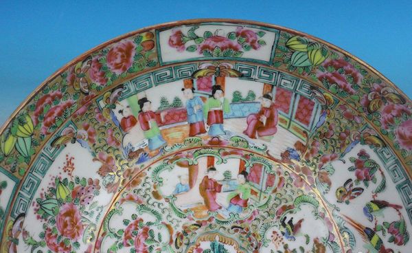 古玩陶瓷請(qǐng)代咸豐廣彩開窗人物潘趣大碗拍賣,當(dāng)前價(jià)格9800元