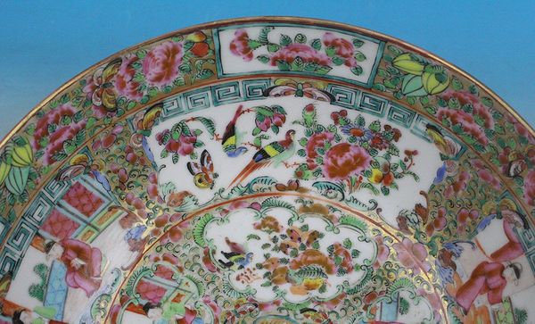 古玩陶瓷請(qǐng)代咸豐廣彩開窗人物潘趣大碗拍賣,當(dāng)前價(jià)格9800元