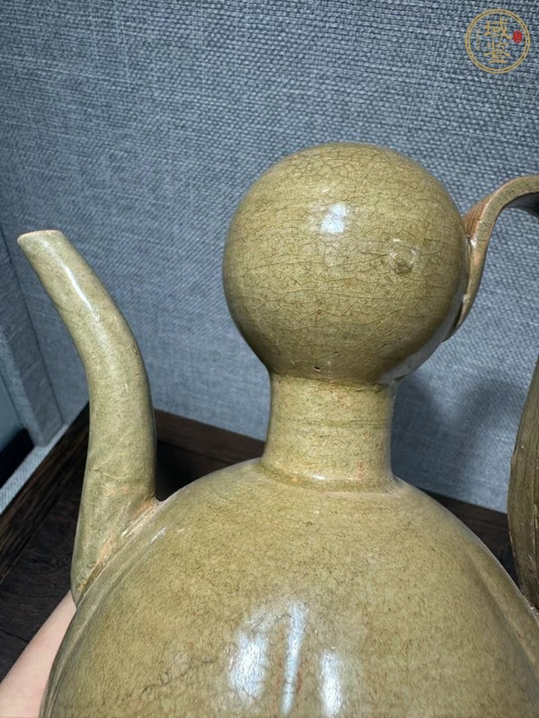 古玩陶瓷唐代黃釉葫蘆執(zhí)壺..全品真品鑒賞圖